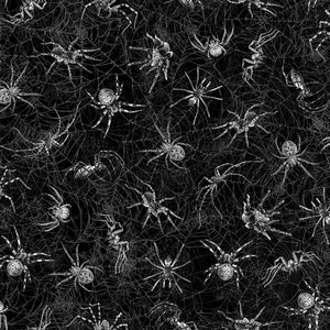 Cotton SPIDERS arachnids, spider web, insects, sewing, cotton fabric, fabric