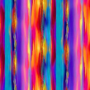 Puede incluir: Arte digital abstracto con trazos verticales de color. La imagen presenta tonos vibrantes de morado, rosa, naranja, amarillo y turquesa. Las pinceladas crean un efecto texturizado y fluido, similar a una pintura de acuarela.