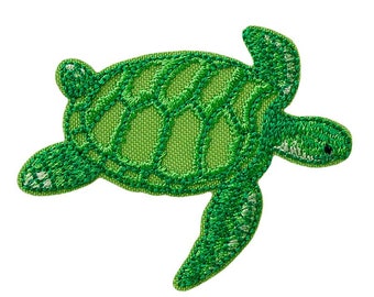 Turtle, recycled turtle patch, turtles, turtle shell, reptiles, iron-on patch, appliqué, patches, iron-on