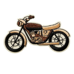 Bügelbild Retro Motorrad, Bike, Biker, Lebensart, Aufbügler, Patches, Label, Flicken, zum aufbügeln, nähen
