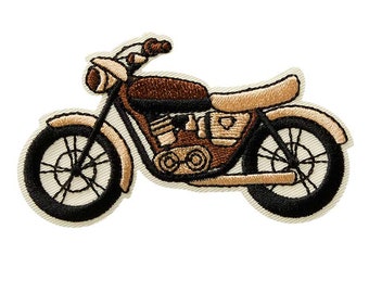 Bügelbild Retro Motorrad, Bike, Biker, Lebensart, Aufbügler, Patches, Label, Flicken, zum aufbügeln, nähen