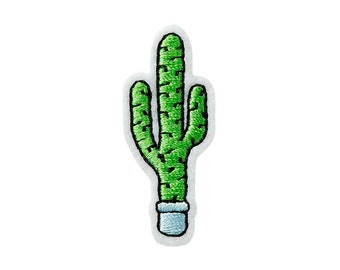 Écusson thermocollant Cactus à 3 branches, Cactus, Famille des cactus, Fleur, Écusson, Applique, Thermocollant, Applique, Écussons, Écussons