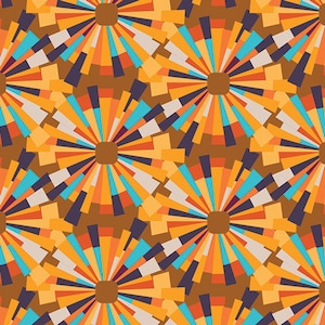 Baumwollstoff abstrakte Kreise Art Gallery Fabrics Modern Art Streifenmuster Oeko Tex Patchworkstoff Nähen Taschen Deko 0,5 m