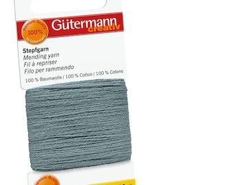 Gütermann stoppgarn, 20 m, blågrå, färg 220, garn, tråd, sybehör, sytillbehör