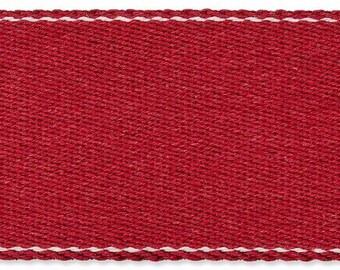 Prym Gurtband 40 mm rot – Taschengurtband Upcycling, Meterware für Taschenriemen, Rucksackgurt, Schultergurt, Gürtel, 0,5 m