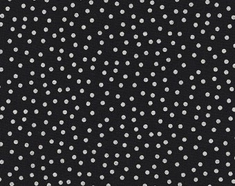 Cotton dots BLACK-SILVER sewing, remix, sewing, cotton fabric, patchwork fabric, fabric, 0.50 m