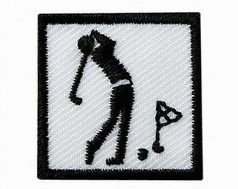 1 piece, golfer, golf, emblem, patches, ironing pattern, patches, float, appliqué