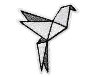 Bügelbild Origami Taube Vogel, Schwalbe, Patch, Applikation, zum Aufbügeln, Aufnäher, Patches, Bügelbilder, nähen