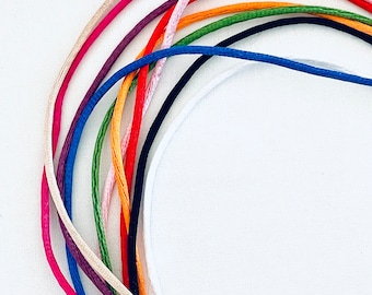 Cordino di raso da 5 m, 9 colori tra cui scegliere, 3 mm, nastro, spago, cucito, tessuto, cordoncino, accessori per cucire