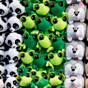 Coser algodón ranas oso panda pug dálmata peluches cabina de lotería cabina de tiro cabina de tiro parque de atracciones parque de atracciones mercado tela 0,50 m