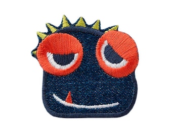 Iron-on transfer of a jeans head, patches, appliques, iron-on patches, sew-on patches