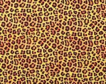 Baumwolle  Leopardenmuster MINIS Raubkatze nähen, Fellmuster, Leopard, ideal zum Nähen, Quilten und Patchwork, 0,5 m