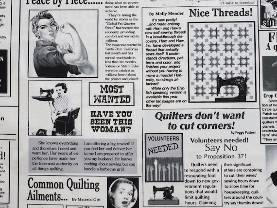 Quilting News Patchworkstoffe Patchwork Stoffe Zeitung Newspaper quilten nähen