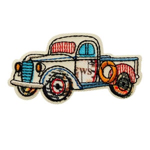Strijkpatch retro pick-up, vrachtwagen, auto, stationwagen, pick-up, levensstijl, strijkpatch, patches, label, patch