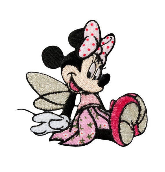 Mickey Minnie Mouse Patches Iron On Kissing Embroidery 2 Seperate Appliques  2.5