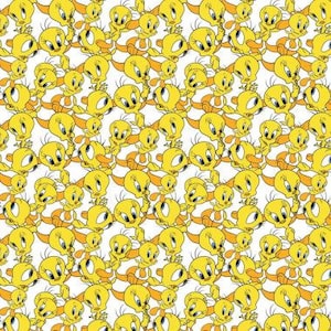 Algodón TWEETY BIRD, Looney Tunes, telas Camelot, pájaro, tela patchwork, tela, costura, 0,50 m