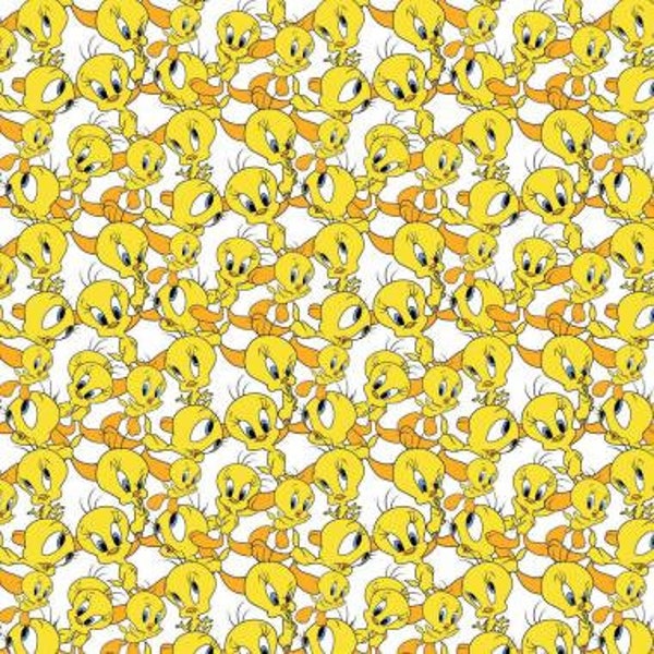 Baumwolle TWEETY BIRD, Looney Tunes, Camelot-Stoffe, Vogel, Patchworkstoff, Stoff, nähen, 0,50m