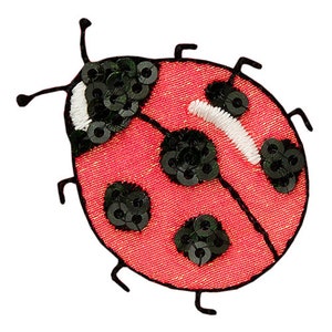 Iron-on picture ladybug, sequins, sewing, patches, sewing accessories