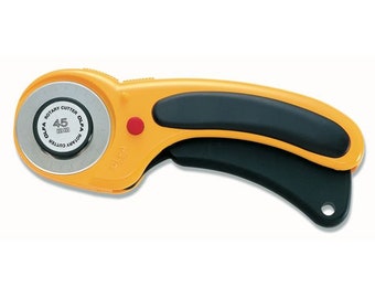 OLFA Rotary Cutter Ergonomic Rotary Cutter 45mm RTY-2/DX Rotary Cutter Fabric Slitter Safety Cutting Head
