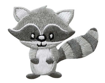 Iron-on raccoon patch, patch, sew, patch, iron-on