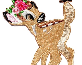 Iron-on patch Bambi, butterfly, deer, patches, patches, sewing accessories, patches, patches