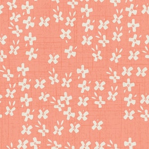 Flowers, apricot, fabric