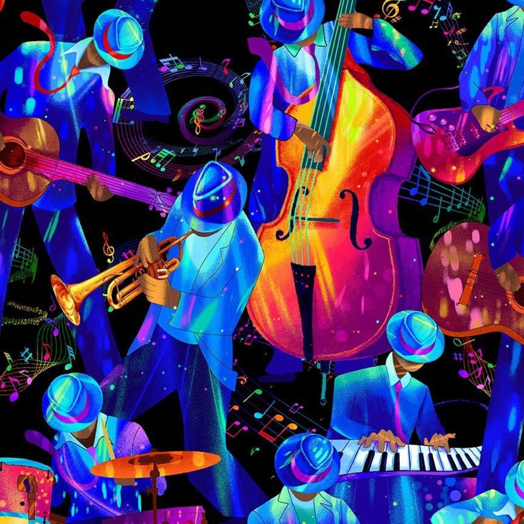 Cotton JAZZ-ROCK FUSION Sewing, Cello, Bass, Piano, Bass, Notes, Music ...