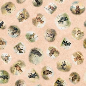 Baumwollstoff Bärenkinder – Bear Hugs von QT Fabrics Patchworkstoff Meterware für Quilt, Taschen, Kissen, Deko nähen, 0,5 m