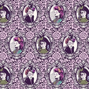 Cotton Tula Pink Nightshade Deja Vu, Déjà-Vu, floral, nightshade, sewing, patchwork fabric, fabric, from 0.30 m