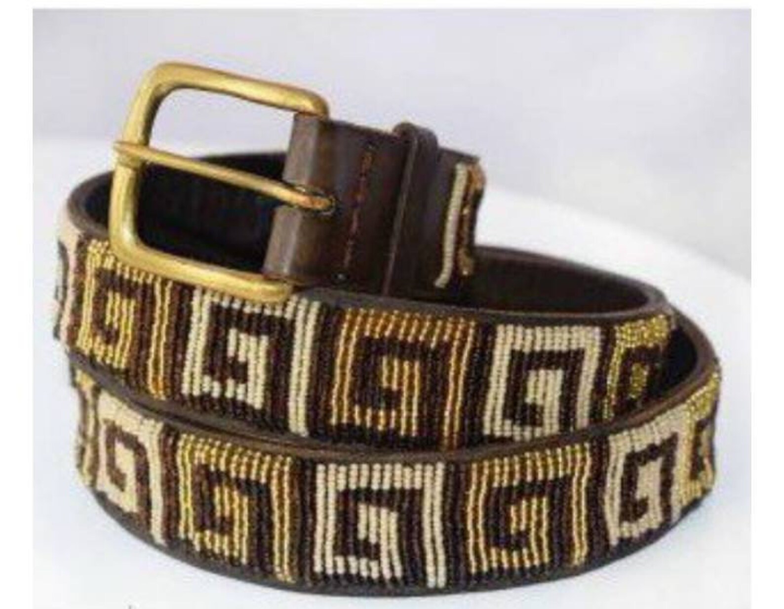 Maasai beaded belt Leather beaded belt Kenyan beaded belt Etsy