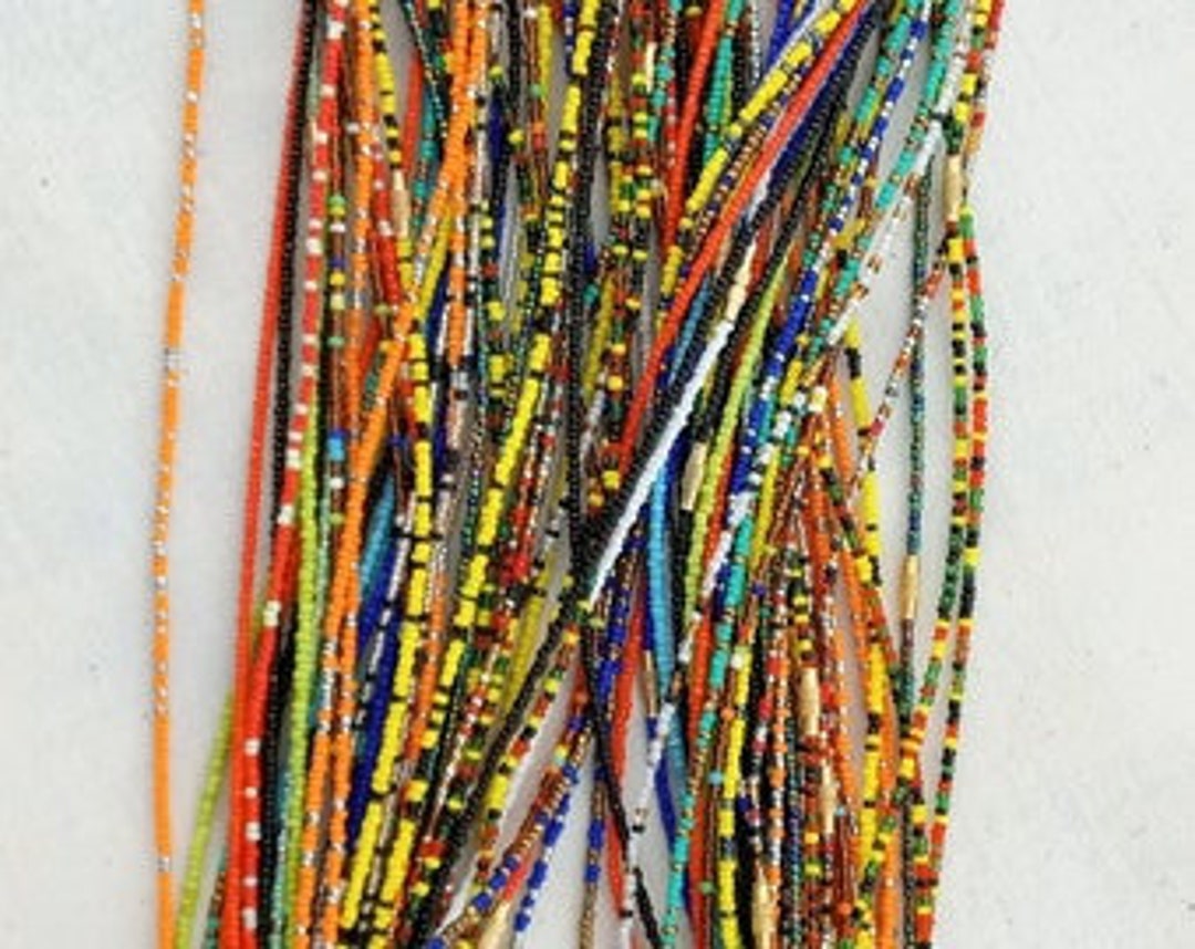 Beaded Waist Beads , Tie on Waist Bead, Women Beaded Waist Beads