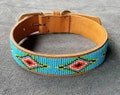 Maasai dog collar, Leather beaded dog collar, Maasai collar, Kenyan dog collar,  Handmade dog collar, Masai dog collar product logo