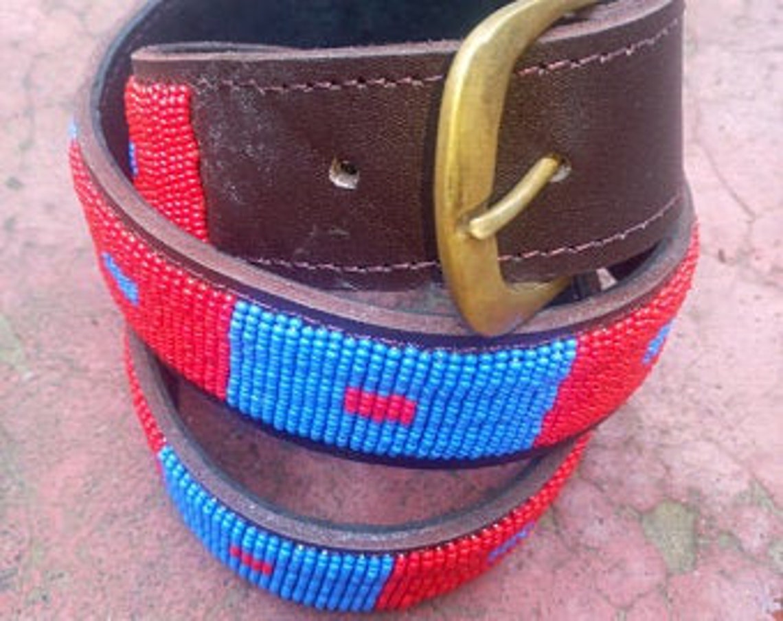 Maasai beaded belt beaded belt Unisex belt Kenyan belt Men Etsy
