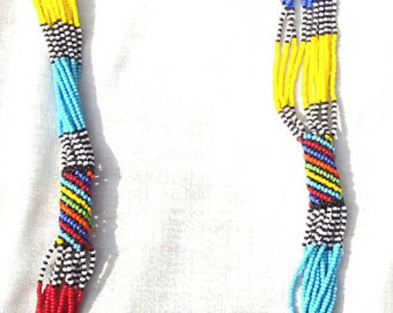 African Beaded Necklace Zulu Necklace Multistrand Necklace - Etsy