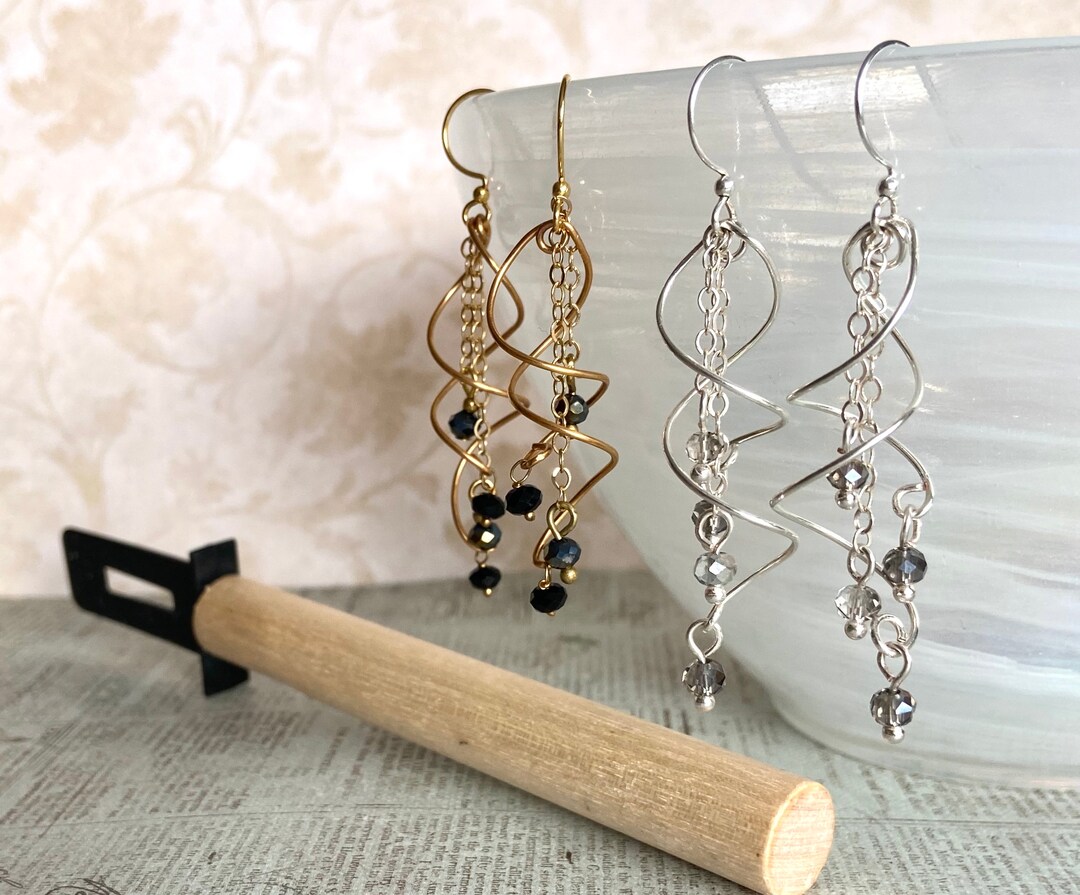 DIY Earring Kit Sparkling Spirals Crystal Earring Kit W/ Wrapping Tool