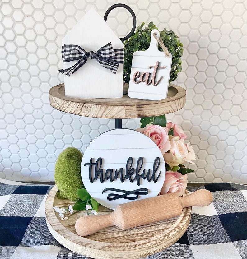 Tiered Tray Decor Mini Farmhouse Signs Tiered Tray Signs Etsy