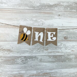 Bumble Bee Decorations, Bee One Banner, Bumble Bee 1st Birthday Party, Honey Bee Highchair Banner, Summer 1st Birthday Sign