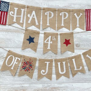 4th of July Decoration, July 4th Decor, Fourth of July Banner, 4th of July Party, Fourth of July Decoration