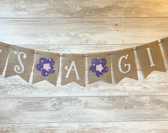 Flower It's A Girl Banner, Floral Baby Shower oder Gender Reveal Party Deko, Sommer Baby Shower, Mädchen Gender Reveal Banner, Flower Shower