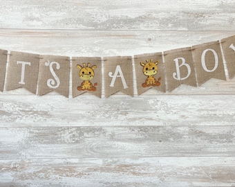 Es ist ein Junge Giraffe, Giraffe One Banner, Party Dekorationen, Safari Erster Geburtstagsbanner, Safari Geburtstagsdekoration, Giraffe Geburtstagsbanner