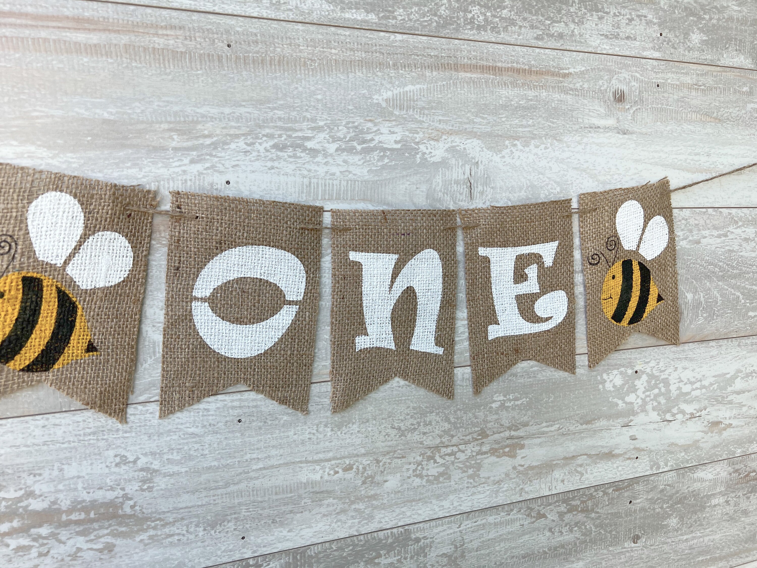 Bumble Bee 1st Birthday Burlap Banner - Etsy