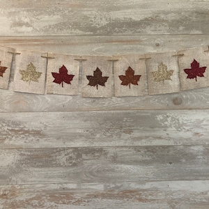 Fall Leaves Banner, Autumn Leaves Banner, Fall Decor, Autumn Decor Thanksgiving Decor, Thanksgiving Burlap Banner