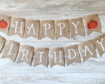 Kürbis-Geburtstags-Banner, Herbst-Party-Dekor