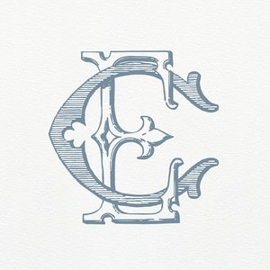 Vintage CE/EC Interlocked Monogram: Classic Wedding Duogram (Digital Download)