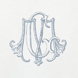 Vintage Interlocked GM/MG Monogram: Classic Wedding Duogram (Digital Files)