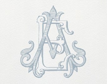 AE Vintage Wedding Monogram · EA Classic Monogram · Vintage Monogram · Interlocking Two Letter Monogram · 2 letter monogram · duogram ae ea