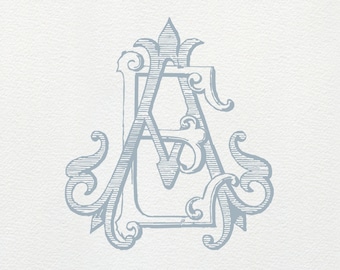 Vintage AE/EA Interlocking Monogram: Classic Wedding Design (Digital Files)