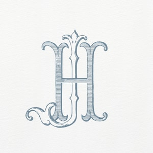 HJ Vintage Monogram · JH duogram · HJ Classic Wedding Monogram · Interlocking Two Letter Monogram