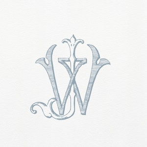 JW Vintage Monogram · WJ duogram · JW Classic Wedding Monogram · Interlocking Two Letter Monogram