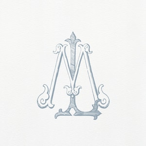 Vintage LM Monogram: Classic Wedding Duogram (Digital Download)